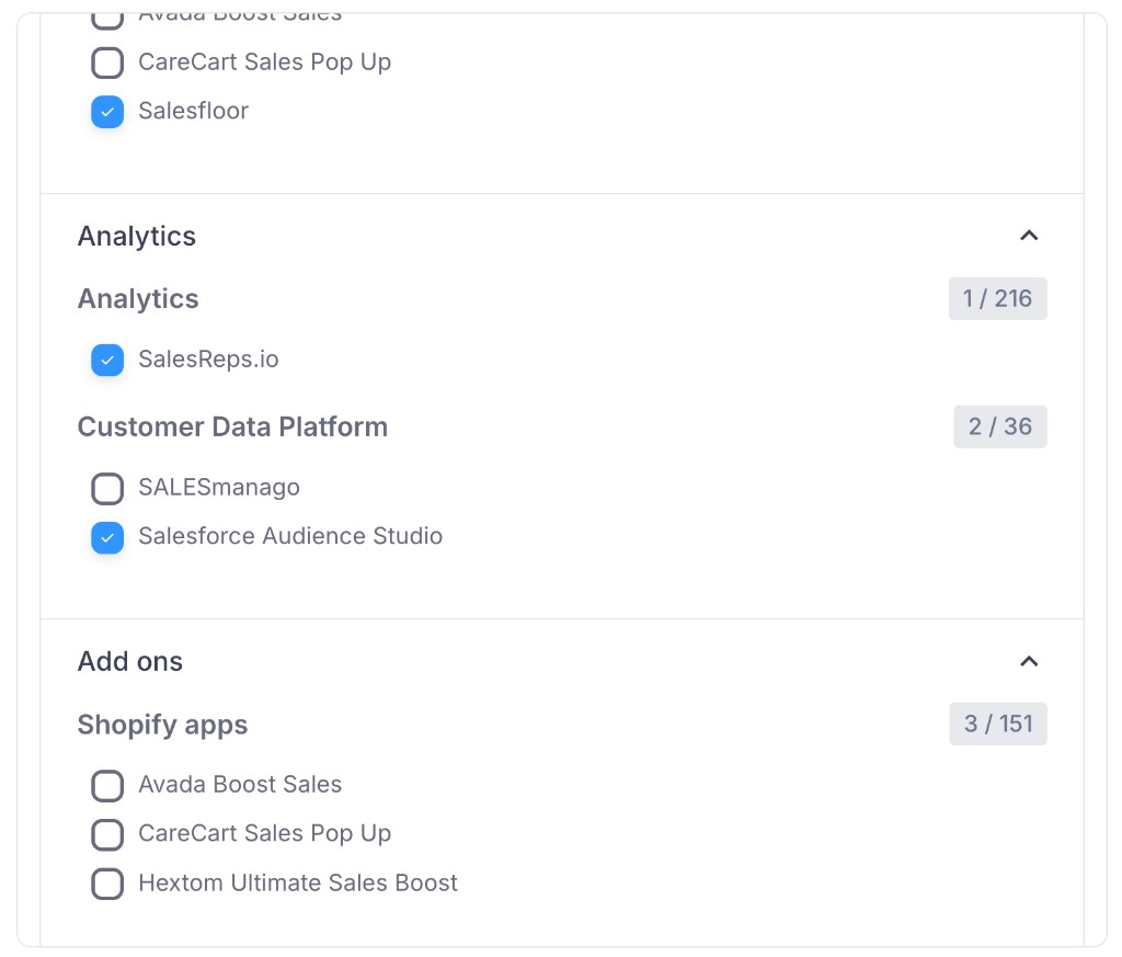 Target technologies from a living catalog